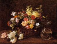 Fantin-Latour, Henri - Basket of Flowers